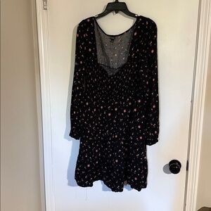 Wild Fable Gray Dress with Pink Floral Design